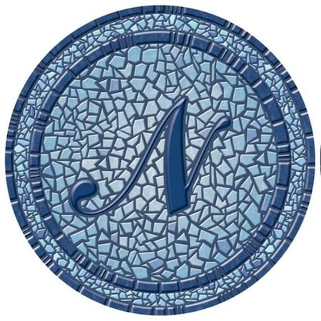 Lamatek Lamatek 67B00-0043N 59 in. dia. Monogram Mosaic Poolsaic Mat- N 67B00-0043N